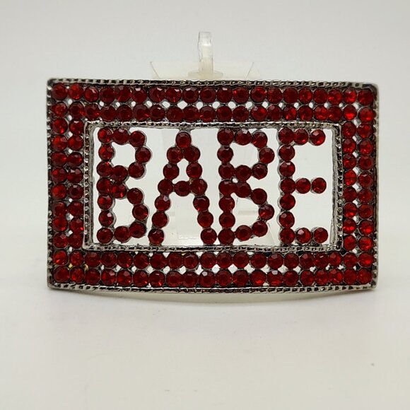 unisex style fancy BABY Letter Belt Buckle with red Rhinestone Fashion party - Picture 4 of 5